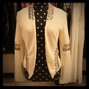 Crystal detailed blazer